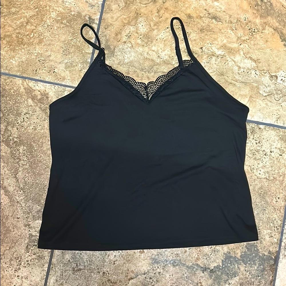 NWOT! Black Lace Trim Camisole